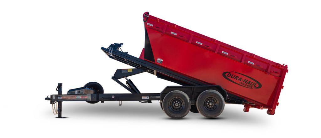 RRO Bumper Pull Roll-off Dumpster Red