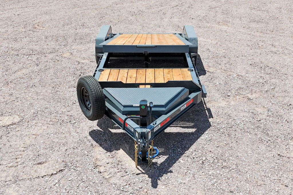 SRD Split Deck Trailer Charcoal 1200x800 Front view