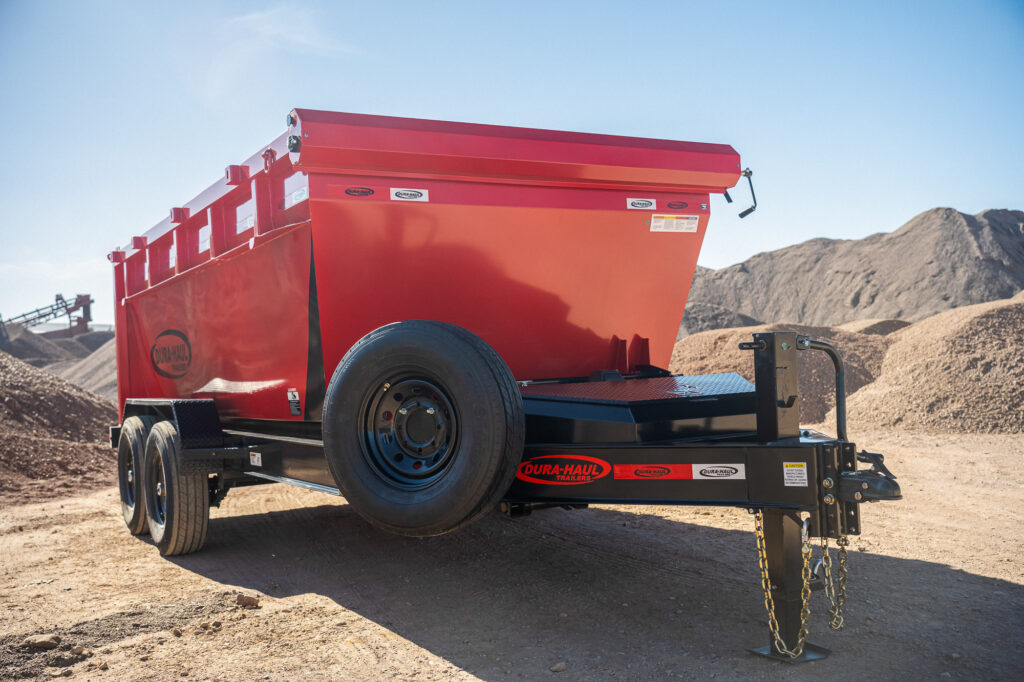 RRO-Rolloff Dumpster Trailer Red