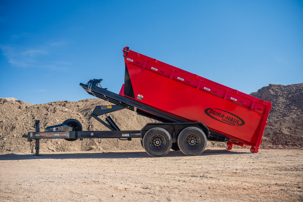 RRO-Rolloff Dumpster Trailer Red